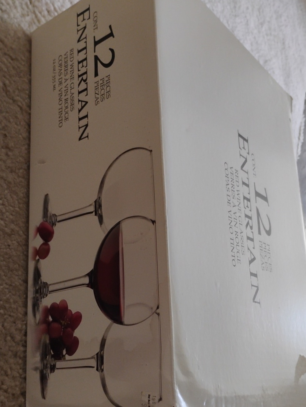 12-Piece Entertain Wine Glass Set in Clear Glass